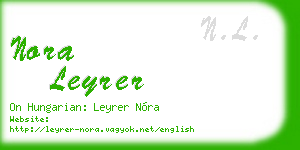 nora leyrer business card