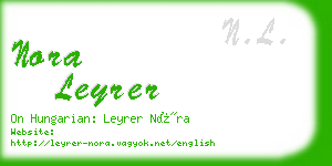 nora leyrer business card